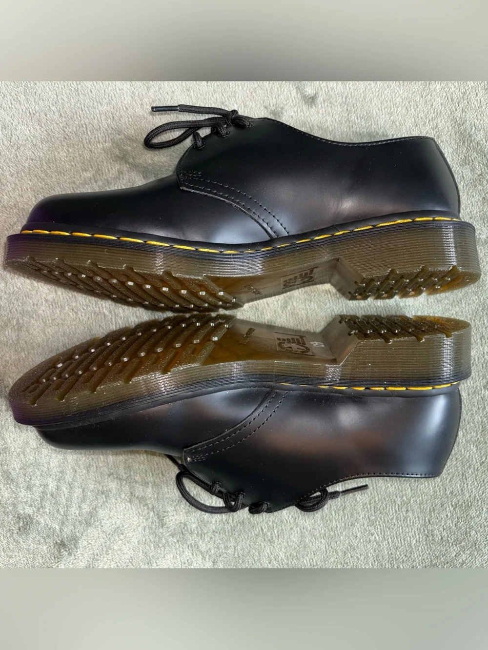 NWT 1461 WOMEN'S SMOOTH LEATHER OXFORD SHOES black smooth letter